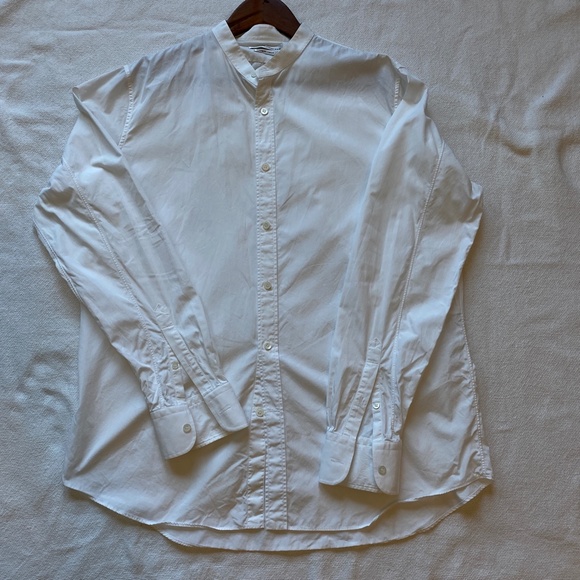 Alexander McQueen band collar button down shirt white Size 17+ Ultra Luxury - Picture 5 of 13